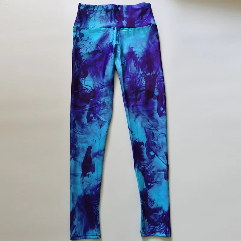 Women Tie-Dye Gym Leggings Seamless Mujer Push Up Pants Sports Fitness High Waist Workout Youga Leggins Gym Kit for Women