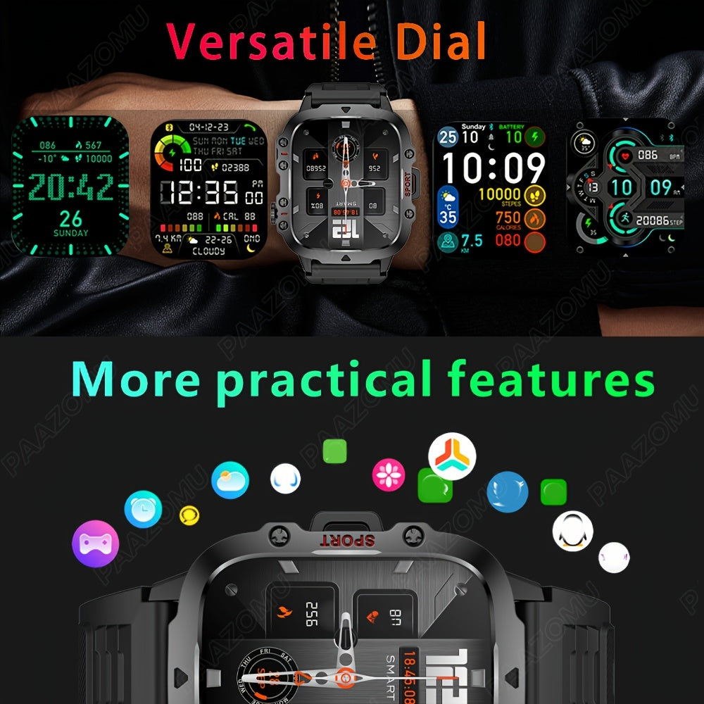 New Rugged Smart Watch Men Wireless Call IP68 Sport Fitness AI Voice Outdoor Smartwatch For Mobile Phones - Deni Sport Health