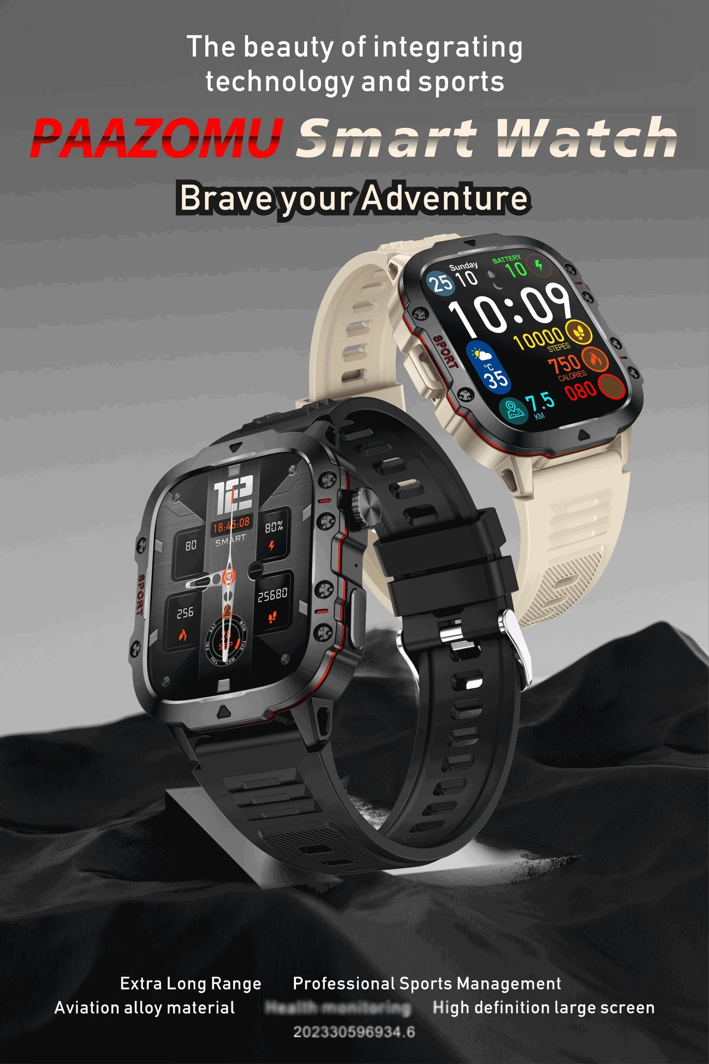 New Rugged Smart Watch Men Wireless Call IP68 Sport Fitness AI Voice Outdoor Smartwatch For Mobile Phones - Deni Sport Health