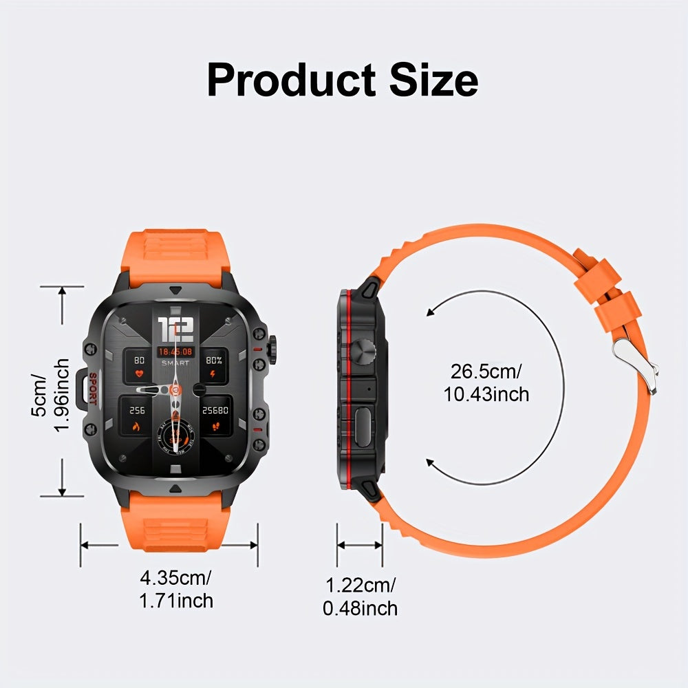 1pc Large 1.96" Touch Screen Smartwatch Pro - Multi-Sport Fitness Tracker, Answer/Make Calls, Message Notification, AI Control, Wireless Call, Heart Rate Monitor, Sleep Tracker, and More - Deni Sport Health