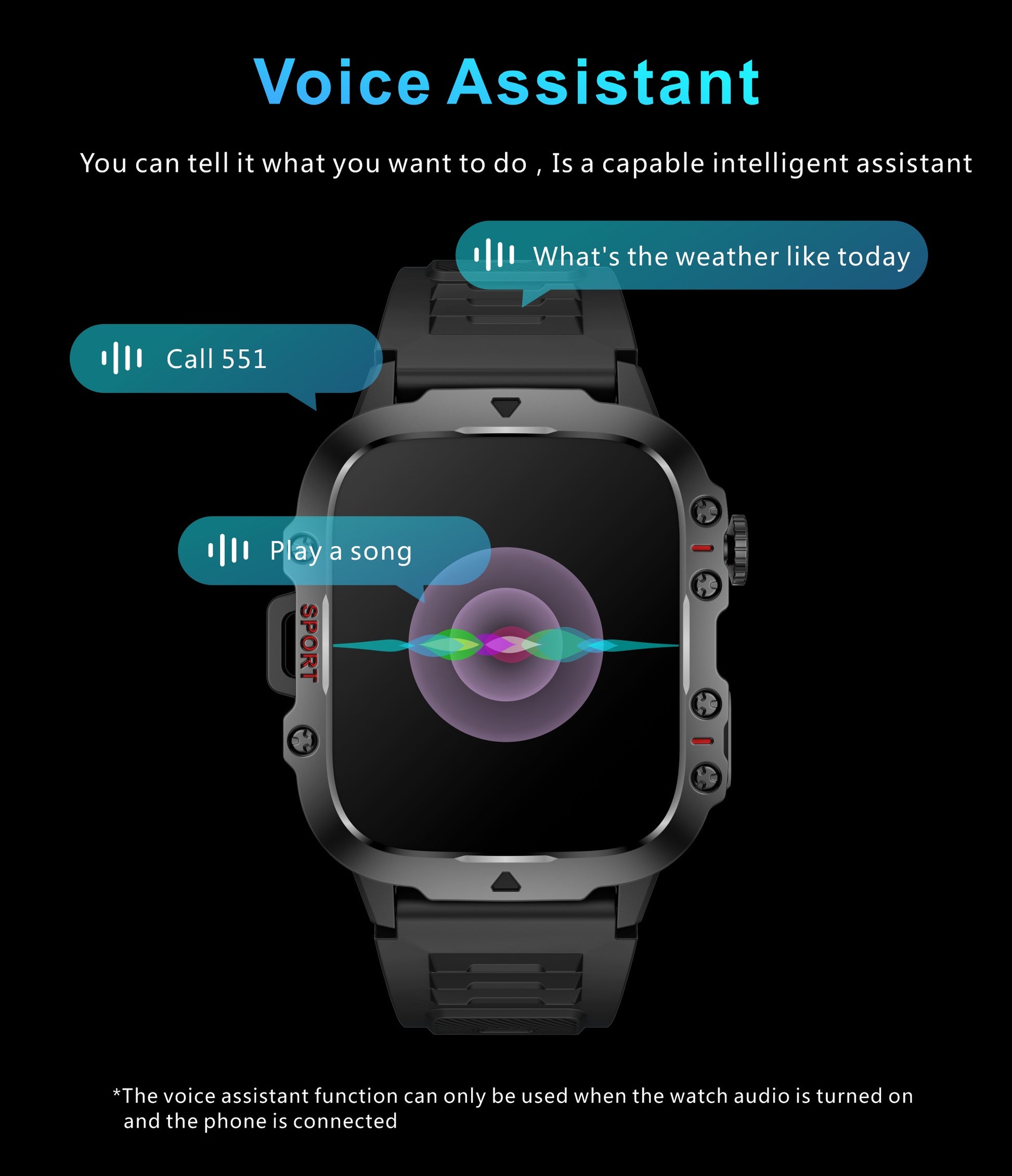 New Rugged Smart Watch Men Wireless Call IP68 Sport Fitness AI Voice Outdoor Smartwatch For Mobile Phones - Deni Sport Health