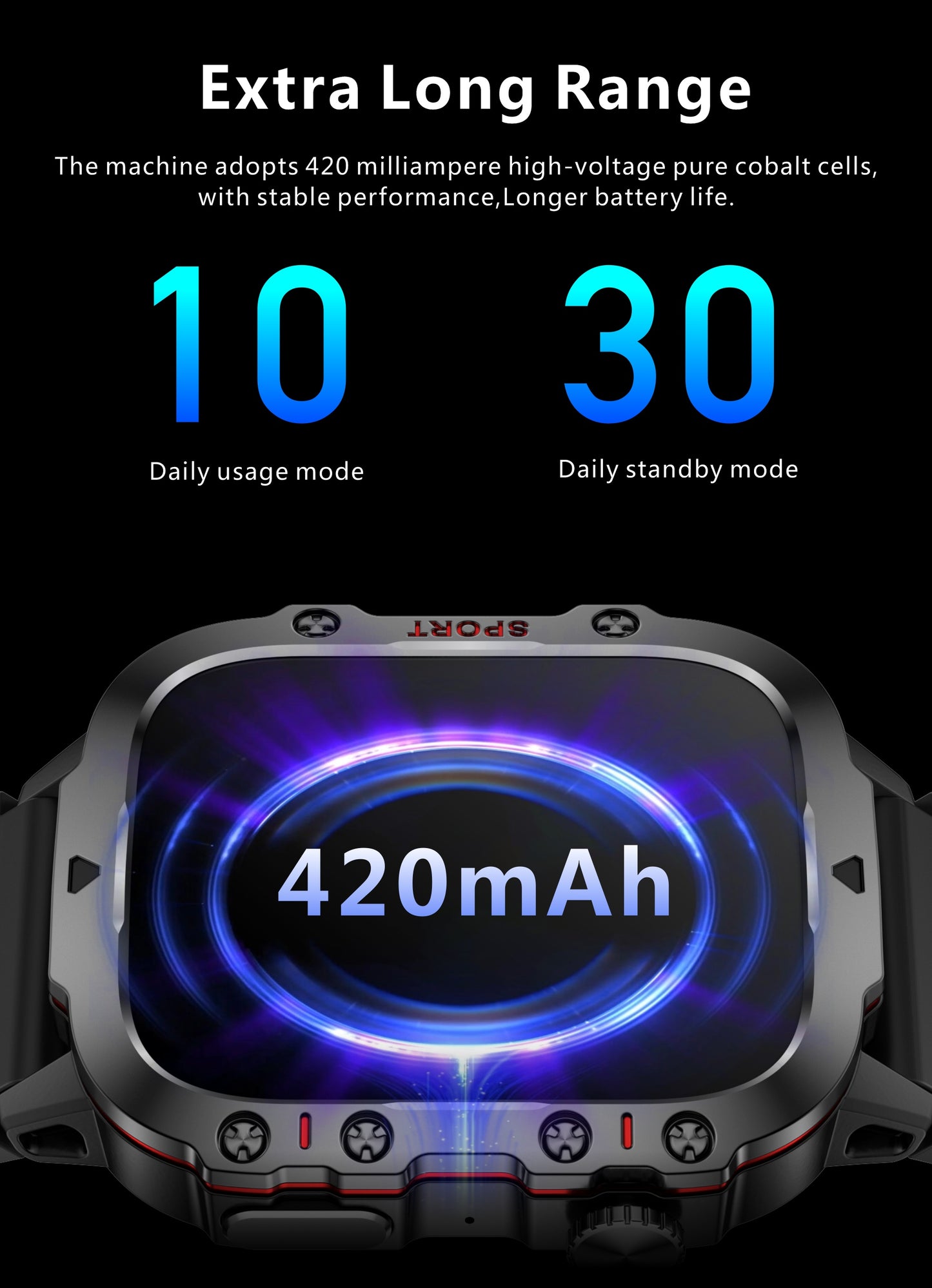 New Rugged Smart Watch Men Wireless Call IP68 Sport Fitness AI Voice Outdoor Smartwatch For Mobile Phones - Deni Sport Health