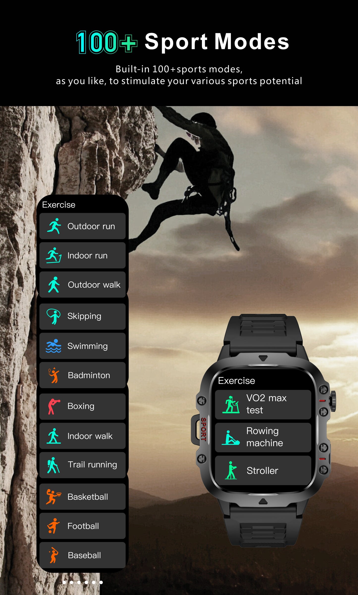 New Rugged Smart Watch Men Wireless Call IP68 Sport Fitness AI Voice Outdoor Smartwatch For Mobile Phones - Deni Sport Health