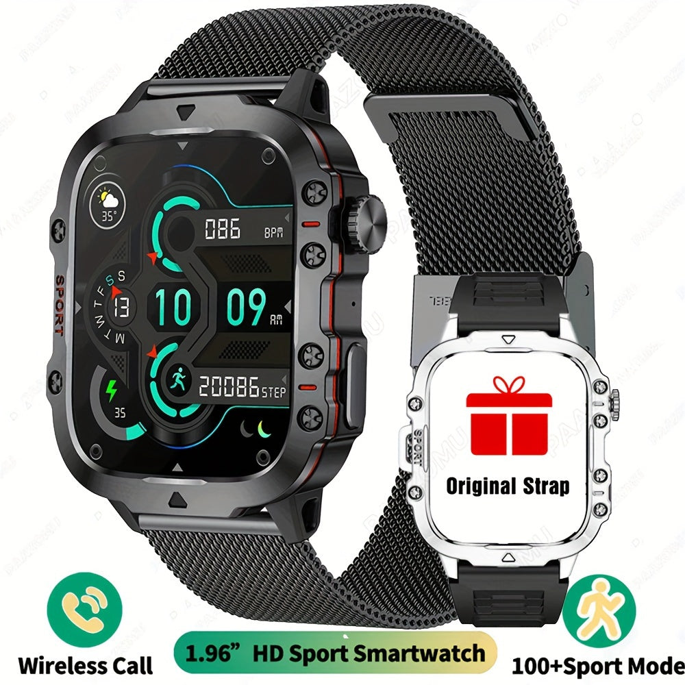 New Rugged Smart Watch Men Wireless Call IP68 Sport Fitness AI Voice Outdoor Smartwatch For Mobile Phones - Deni Sport Health
