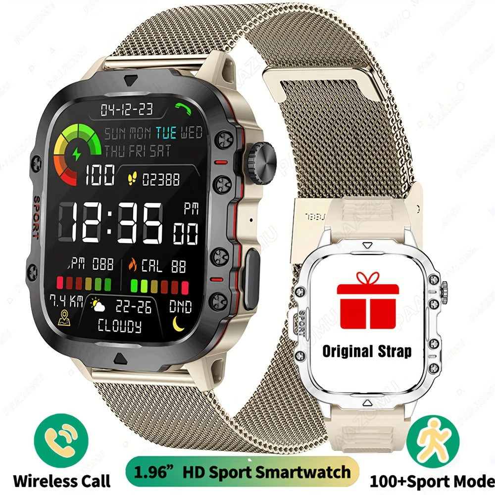 New Rugged Smart Watch Men Wireless Call IP68 Sport Fitness AI Voice Outdoor Smartwatch For Mobile Phones - Deni Sport Health